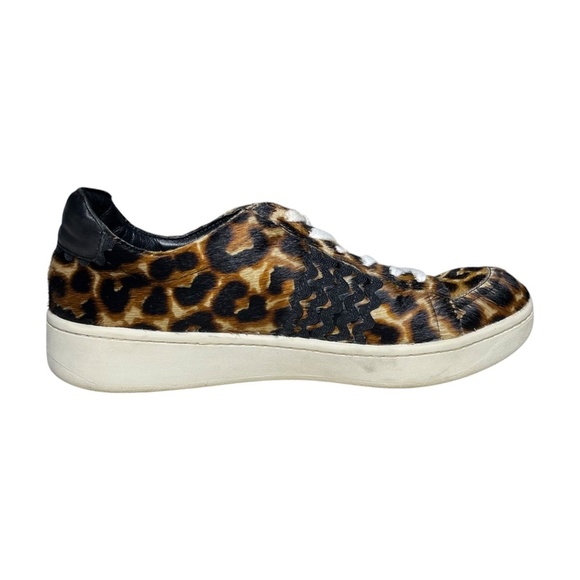 Loeffler Randall Elliot Calf Hair Leopard Print Fashion Sneakers Women's Size 8 - Picture 5 of 14